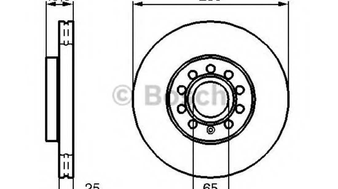 Disc frana AUDI A3 (8P1) (2003 - 2012) BOSCH 0 986 479 088 piesa NOUA