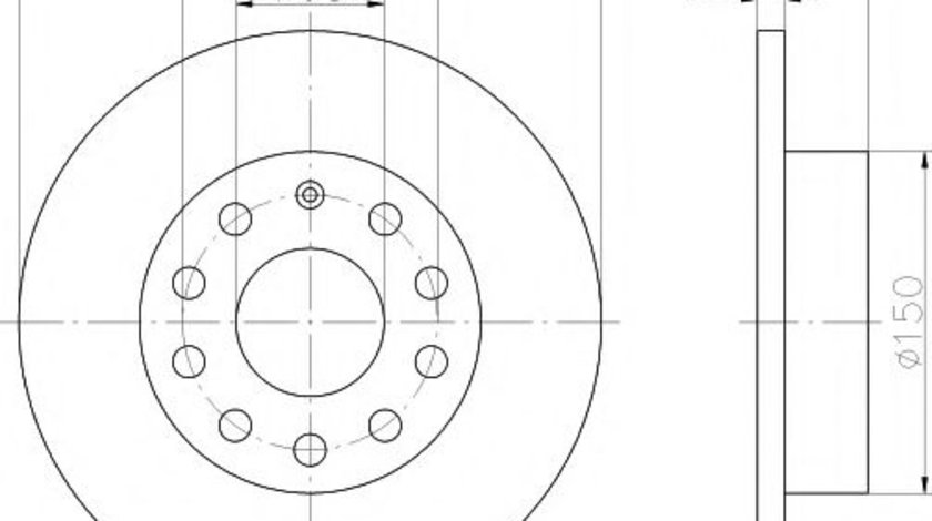 Disc frana AUDI A3 (8P1) (2003 - 2012) HELLA PAGID 8DD 355 109-641 piesa NOUA