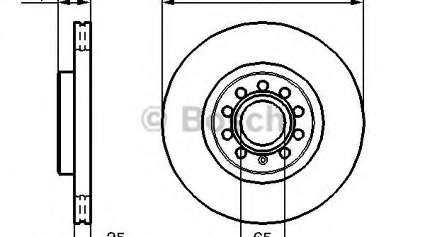 Disc frana AUDI A3 Cabriolet (8P7) (2008 - 2013) BOSCH 0 986 479 058 piesa NOUA