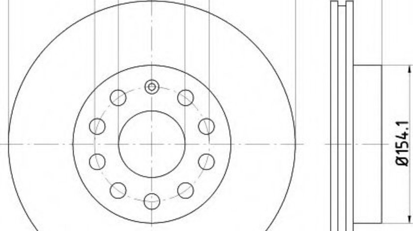 Disc frana AUDI A3 Cabriolet (8P7) (2008 - 2013) HELLA PAGID 8DD 355 109-561 piesa NOUA