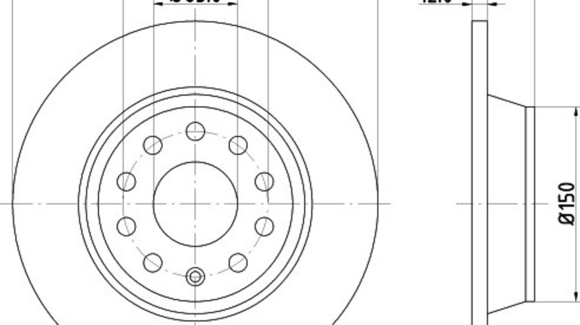 Disc frana AUDI A3 Cabriolet (8P7) (2008 - 2013) KRIEGER 0950004069 piesa NOUA