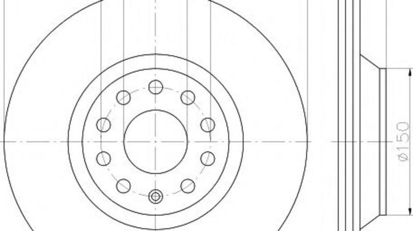 Disc frana AUDI A3 Cabriolet (8V7) (2013 - 2016) HELLA PAGID 8DD 355 112-121 piesa NOUA