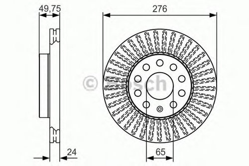 Disc frana AUDI A3 Limousine (8VS) (2013 - 2016) BOSCH 0 986 479 C47 piesa NOUA