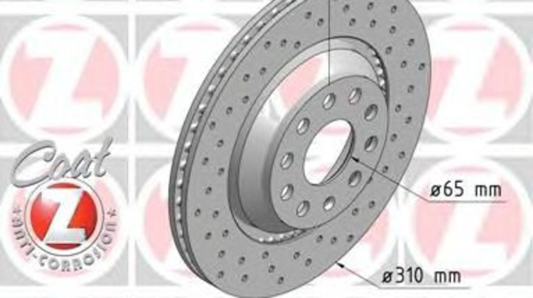 Disc frana AUDI A3 Sportback (8VA) (2012 - 2016) ZIMMERMANN 100.3309.52 piesa NOUA