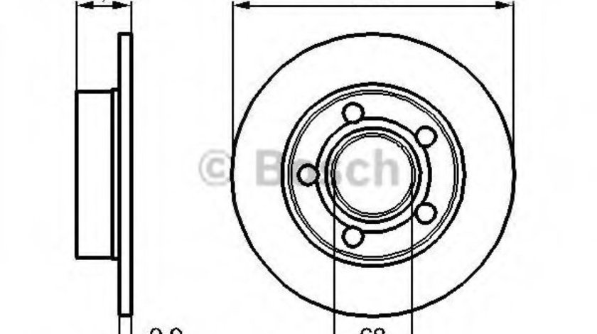 Disc frana AUDI A4 (8D2, B5) (1994 - 2001) BOSCH 0 986 479 B56 piesa NOUA