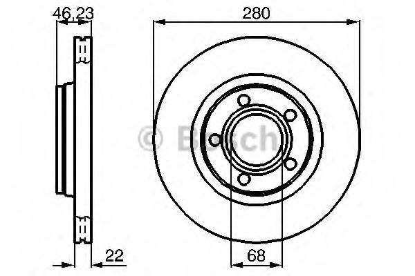 Disc frana AUDI A4 (8D2, B5) (1994 - 2001) BOSCH 0 986 478 869 piesa NOUA