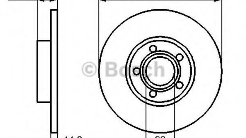 Disc frana AUDI A4 (8D2, B5) (1994 - 2001) BOSCH 0 986 478 545 piesa NOUA