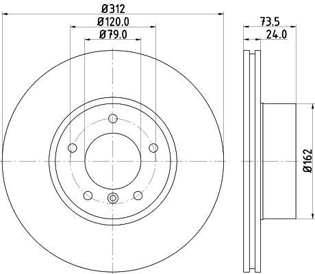 Disc frana AUDI A4 (8D2, B5) (1994 - 2001) KRIEGER 0950004258 piesa NOUA