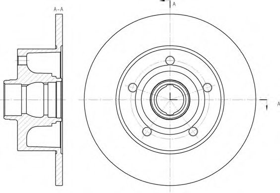 Disc frana AUDI A4 (8D2, B5) (1994 - 2001) REMSA 6431.00 piesa NOUA