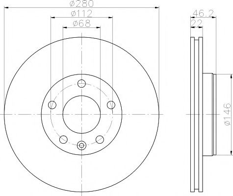Disc frana AUDI A4 (8D2, B5) (1994 - 2001) TEXTAR 92083505 piesa NOUA