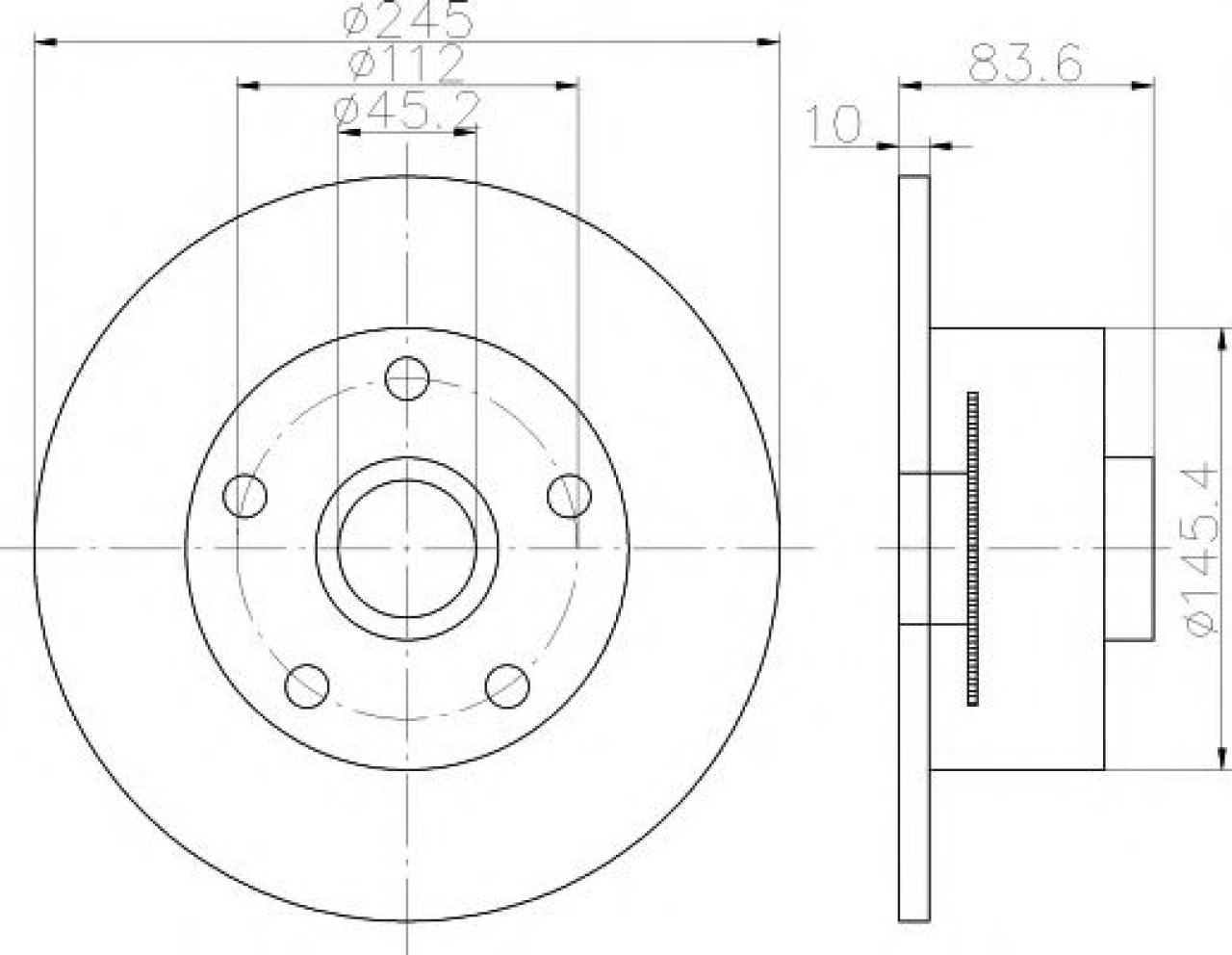 Disc frana AUDI A4 (8D2, B5) (1994 - 2001) TEXTAR 92154303 piesa NOUA