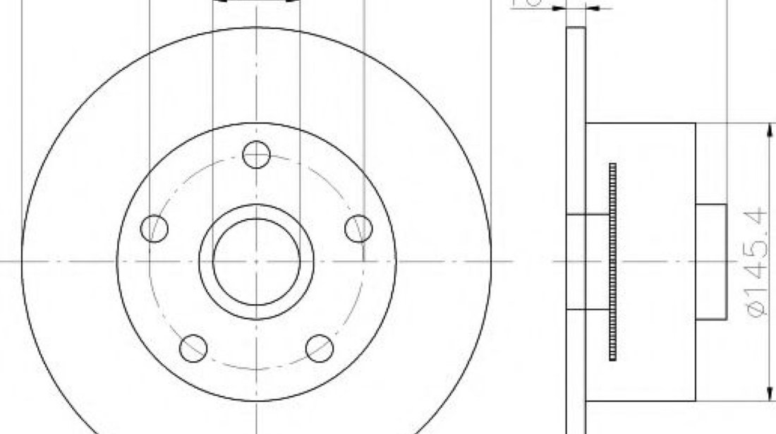 Disc frana AUDI A4 (8D2, B5) (1994 - 2001) TEXTAR 92154303 piesa NOUA