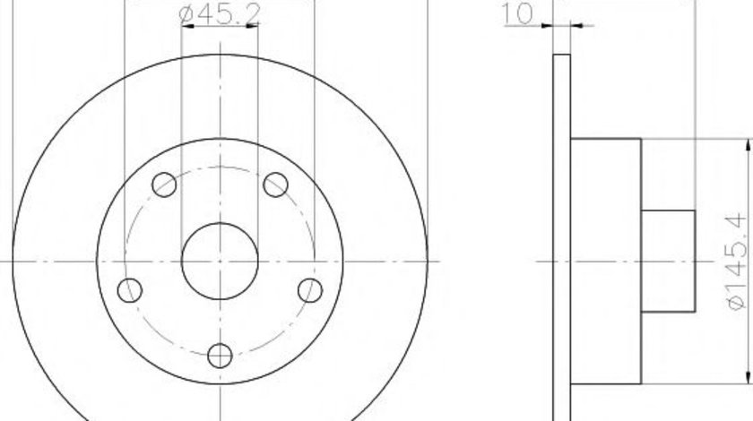 Disc frana AUDI A4 (8D2, B5) (1994 - 2001) TEXTAR 92072103 piesa NOUA