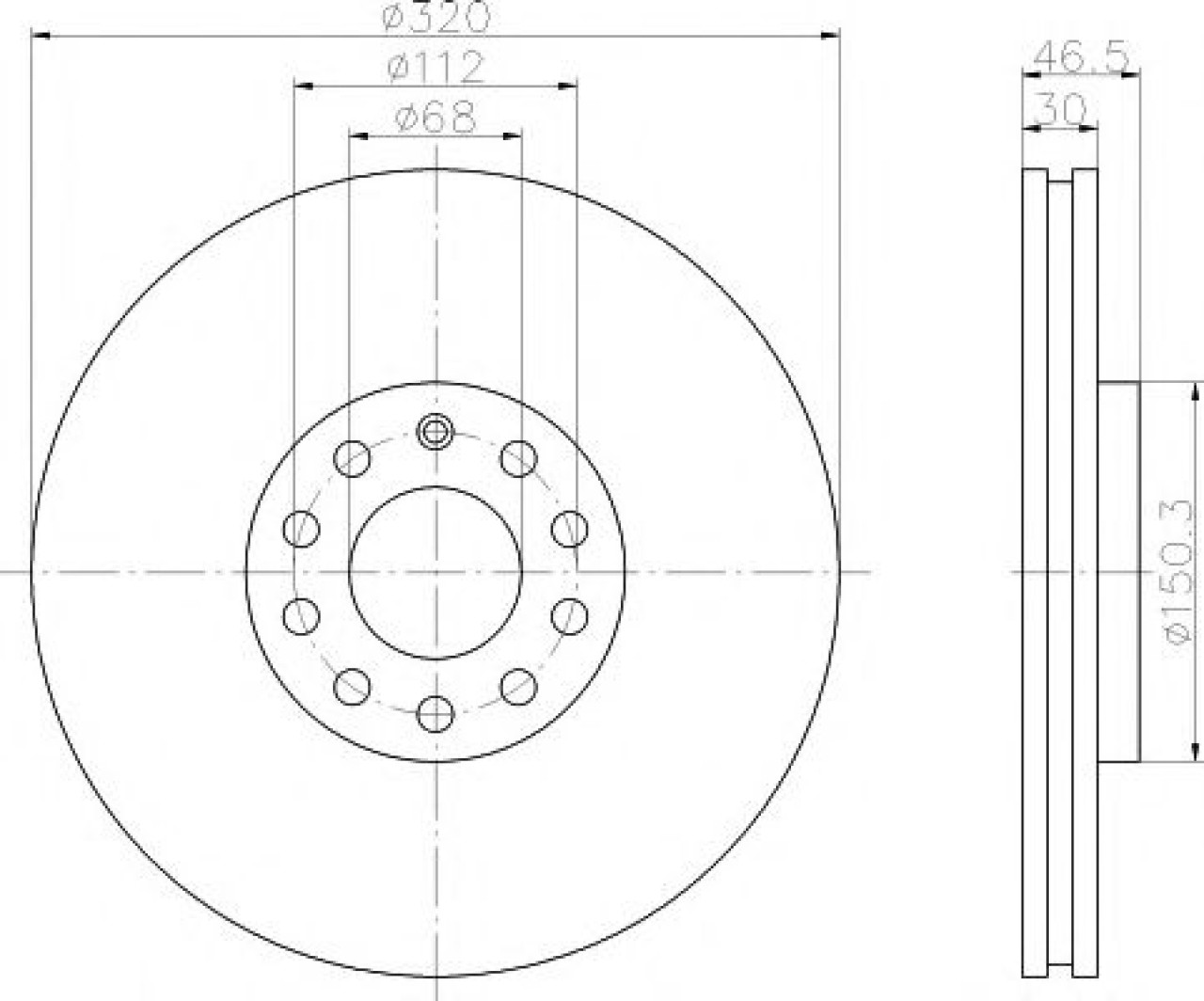 Disc frana AUDI A4 (8D2, B5) (1994 - 2001) TEXTAR 92106705 piesa NOUA