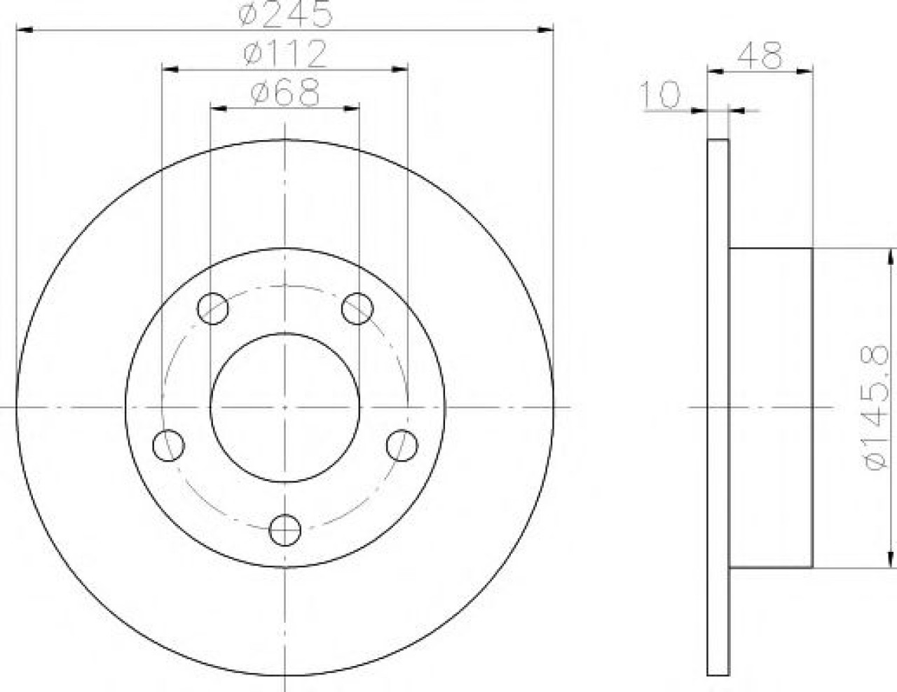 Disc frana AUDI A4 (8D2, B5) (1994 - 2001) TEXTAR 92088503 piesa NOUA