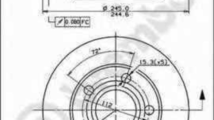 Disc frana AUDI A4 8D2 B5 BREMBO 08.8408.11