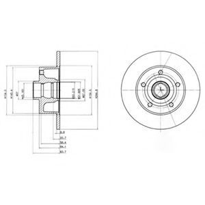 Disc frana AUDI A4 (8E2, B6) (2000 - 2004) DELPHI BG3030 piesa NOUA