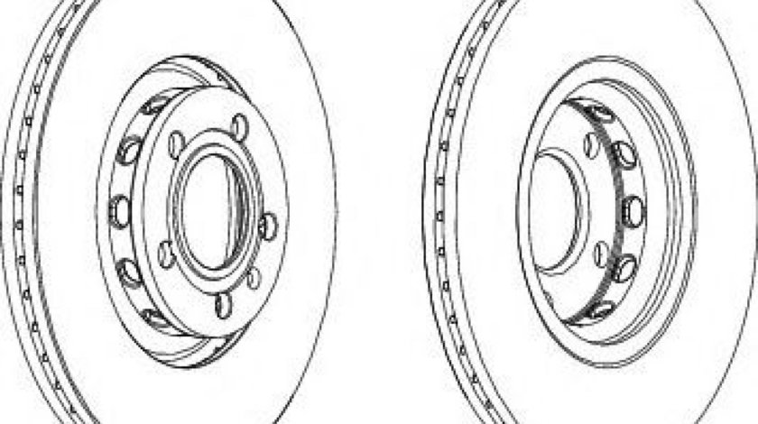 Disc frana AUDI A4 (8E2, B6) (2000 - 2004) FERODO DDF1707 piesa NOUA