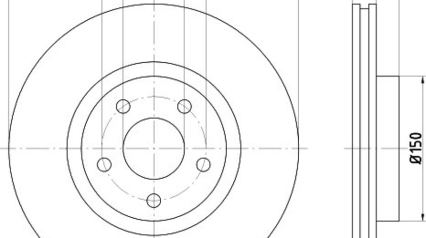 Disc frana AUDI A4 (8E2, B6) (2000 - 2004) KRIEGER 0950004280 piesa NOUA