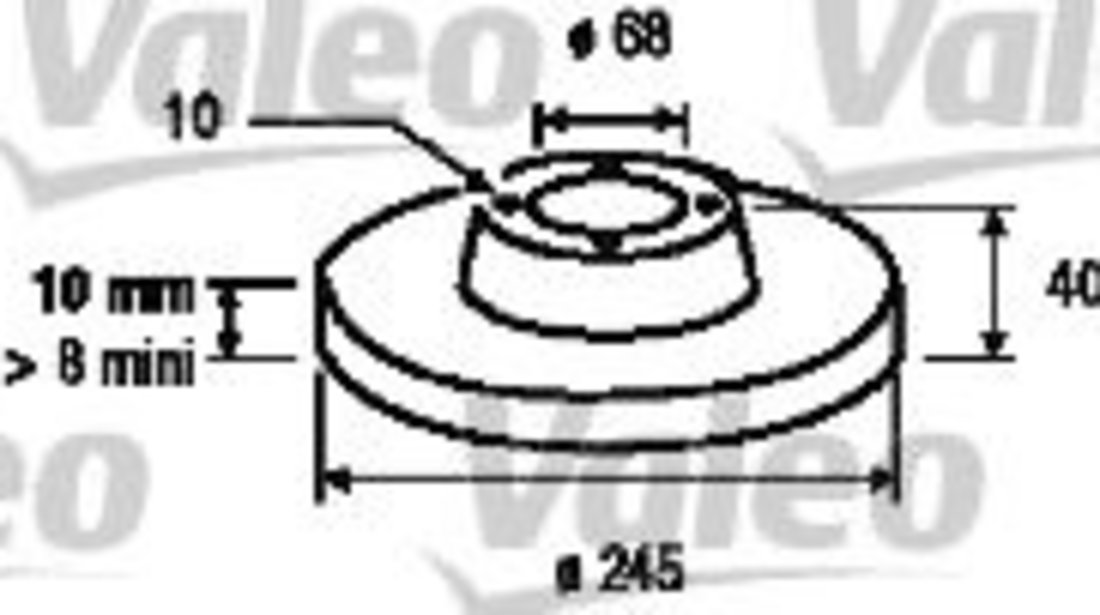 Disc frana AUDI A4 (8E2, B6) (2000 - 2004) VALEO 186807 piesa NOUA