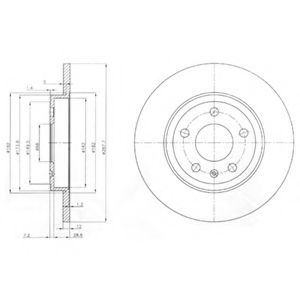 Disc frana AUDI A4 (8EC, B7) (2004 - 2008) DELPHI BG3996 piesa NOUA