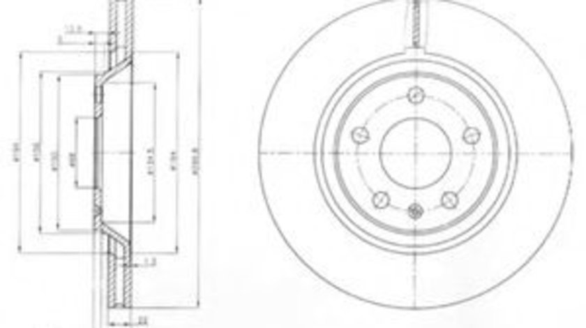 Disc frana AUDI A4 (8EC, B7) (2004 - 2008) DELPHI BG3997 piesa NOUA