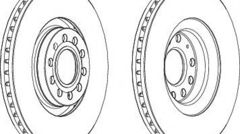 Disc frana AUDI A4 (8EC, B7) (2004 - 2008) FERODO DDF1705C-1 piesa NOUA