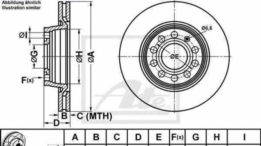 Disc frana AUDI A4 8EC B7 ATE 24.0322-0152.1