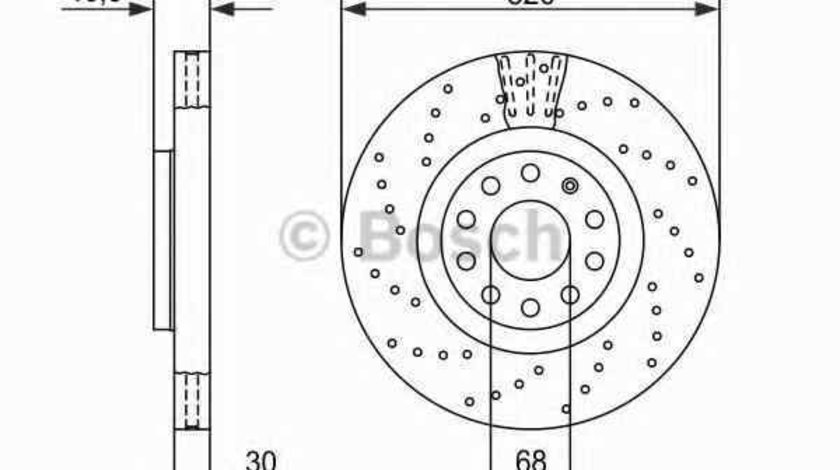 Disc frana AUDI A4 8EC B7 BOSCH 0 986 479 258