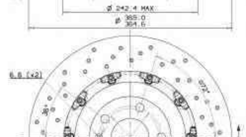 Disc frana AUDI A4 (8EC, B7) BREMBO 09.9477.23