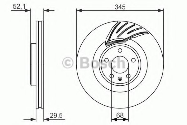 Disc frana AUDI A4 (8K2, B8) (2007 - 2015) BOSCH 0 986 479 590 piesa NOUA