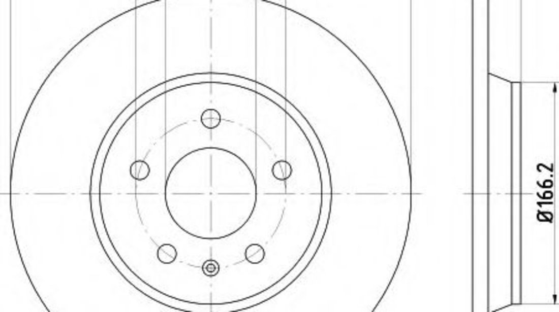 Disc frana AUDI A4 Allroad (8KH, B8) (2009 - 2016) HELLA PAGID 8DD 355 113-931 piesa NOUA