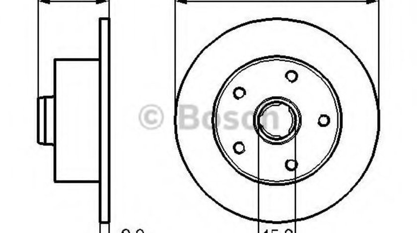 Disc frana AUDI A4 Avant (8D5, B5) (1994 - 2001) BOSCH 0 986 478 759 piesa NOUA