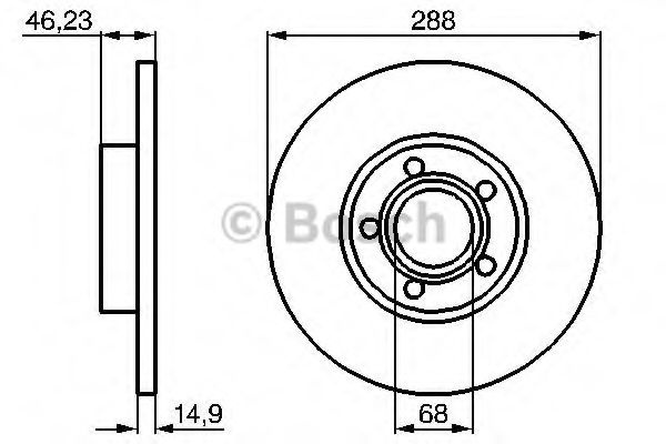 Disc frana AUDI A4 Avant (8D5, B5) (1994 - 2001) BOSCH 0 986 478 545 piesa NOUA