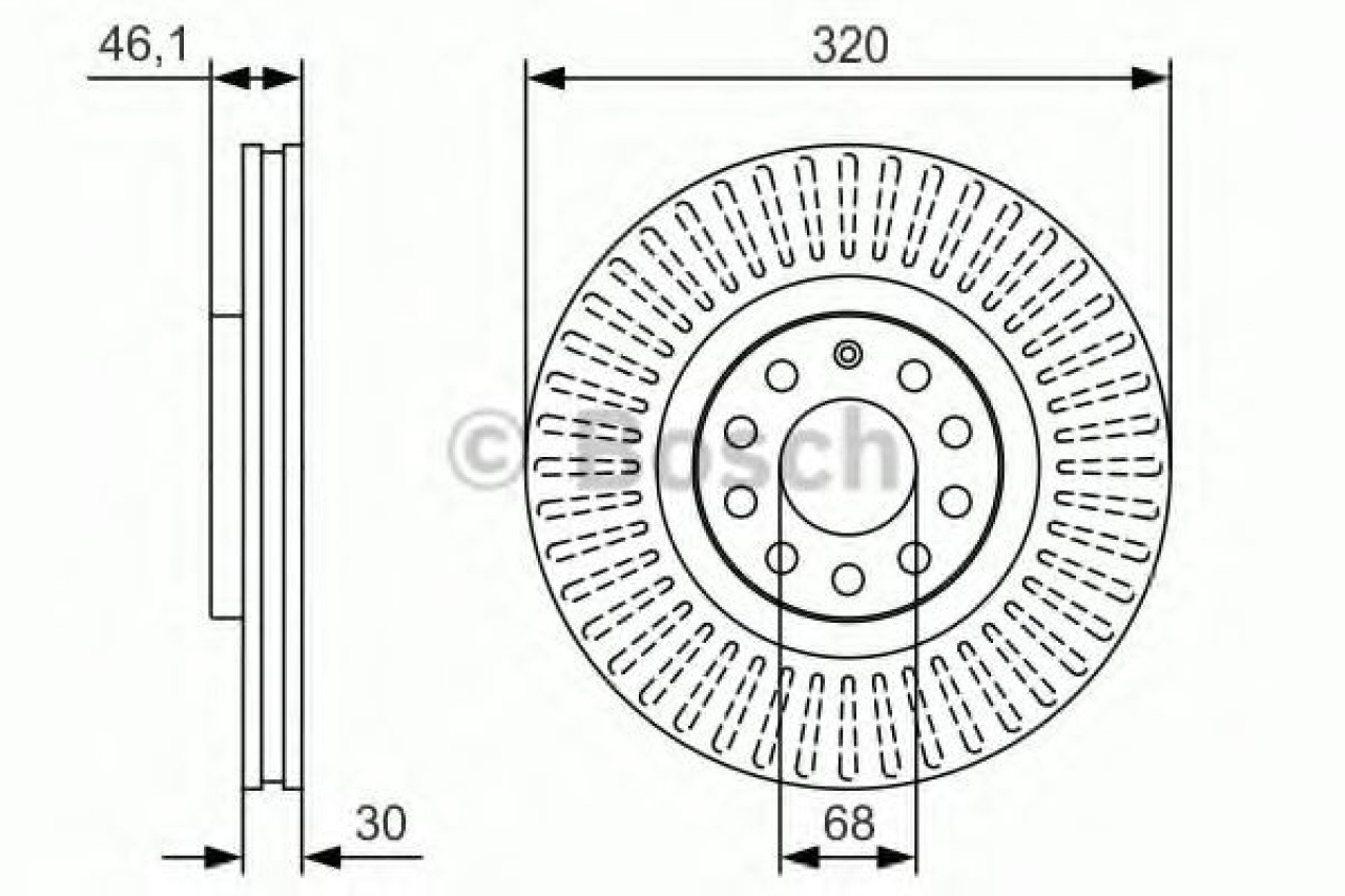 Disc frana AUDI A4 Avant (8D5, B5) (1994 - 2001) BOSCH 0 986 479 S30 piesa NOUA
