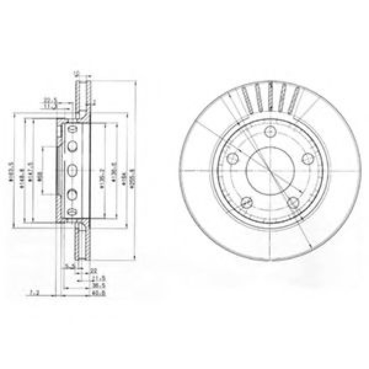 Disc frana AUDI A4 Avant (8D5, B5) (1994 - 2001) DELPHI BG3785 piesa NOUA