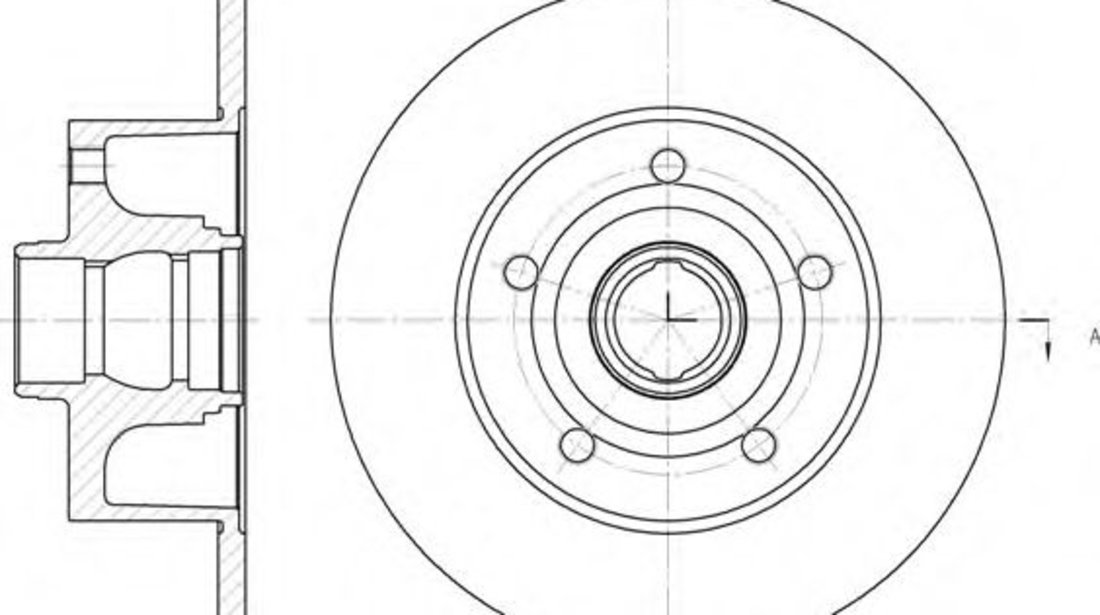 Disc frana AUDI A4 Avant (8D5, B5) (1994 - 2001) REMSA 6431.00 piesa NOUA