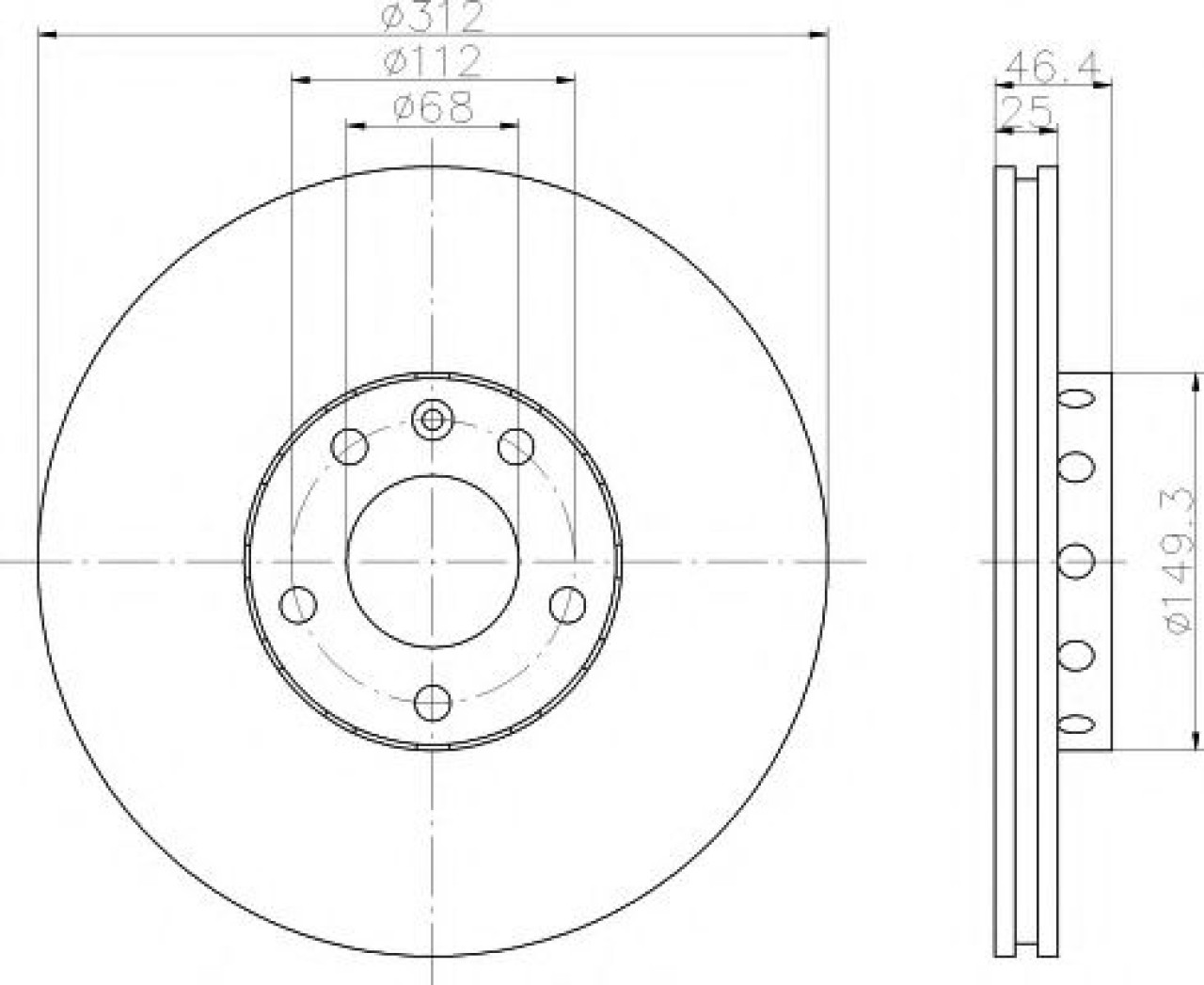 Disc frana AUDI A4 Avant (8D5, B5) (1994 - 2001) TEXTAR 92106105 piesa NOUA