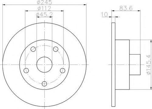 Disc frana AUDI A4 Avant (8D5, B5) (1994 - 2001) TEXTAR 92072103 piesa NOUA