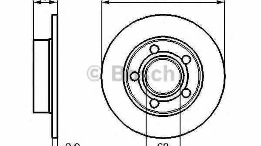 Disc frana AUDI A4 Avant 8D5 B5 BOSCH 0 986 478 888