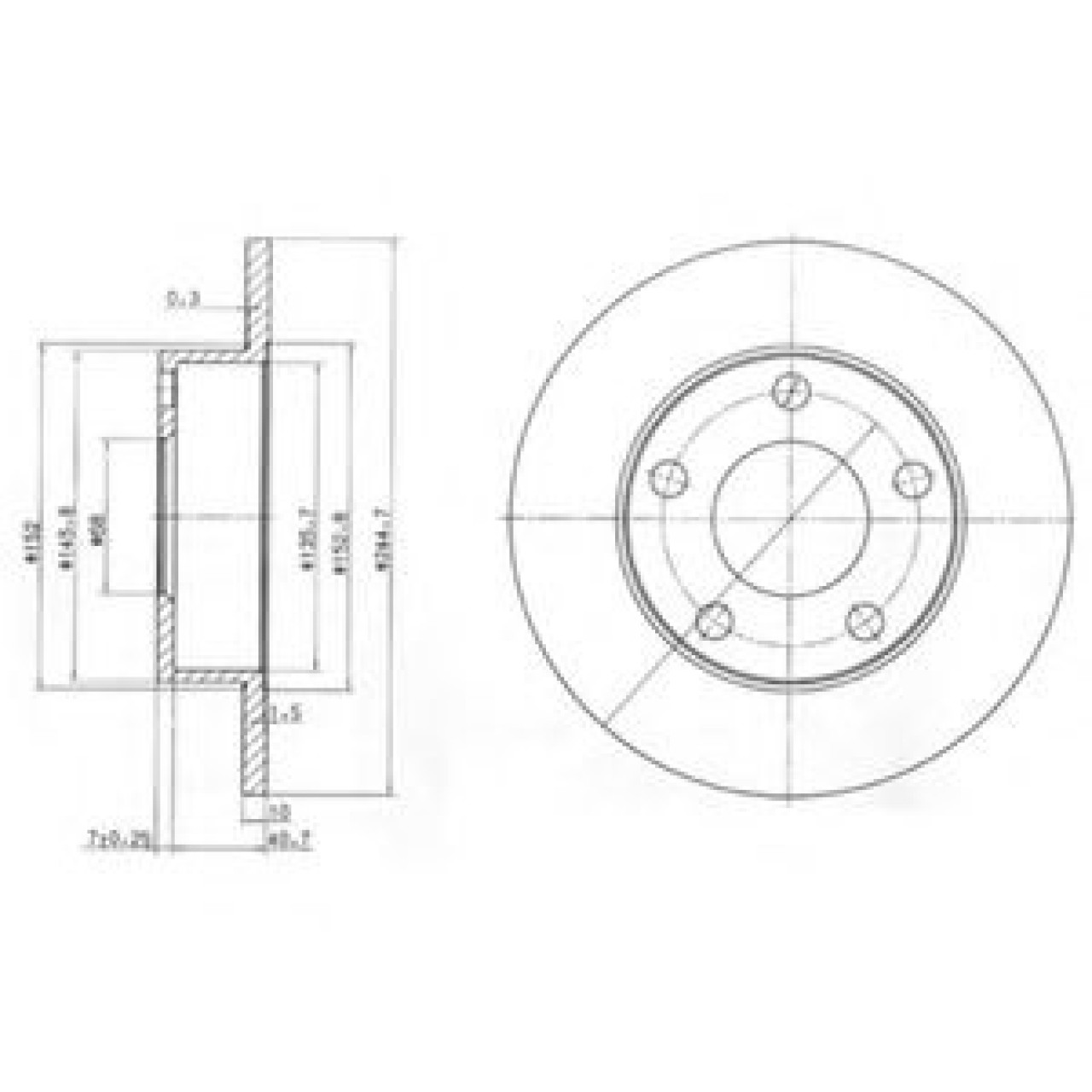 Disc frana AUDI A4 Avant (8E5, B6) (2001 - 2004) DELPHI BG3381 piesa NOUA