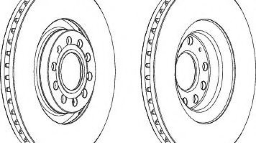 Disc frana AUDI A4 Avant (8ED, B7) (2004 - 2008) FERODO DDF1705C-1 piesa NOUA