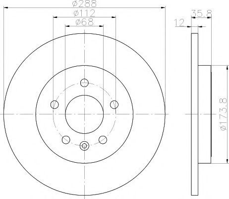 Disc frana AUDI A4 Avant (8ED, B7) (2004 - 2008) TEXTAR 92137003 piesa NOUA