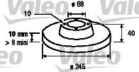 Disc frana AUDI A4 Avant (8ED, B7) (2004 - 2008) VALEO 186807 piesa NOUA