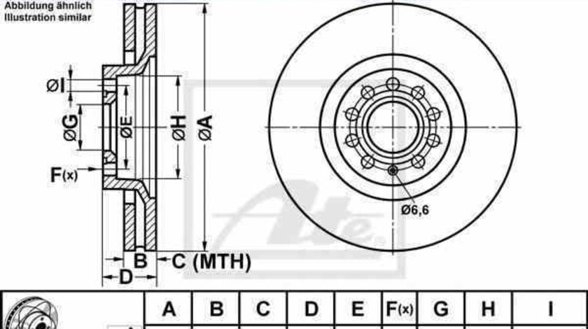 Disc frana AUDI A4 Avant 8ED B7 ATE 24.0330-0113.1