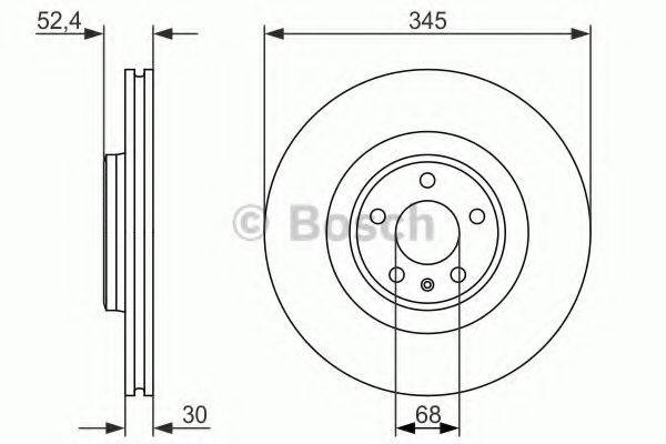 Disc frana AUDI A4 Avant (8K5, B8) (2007 - 2015) BOSCH 0 986 479 747 piesa NOUA