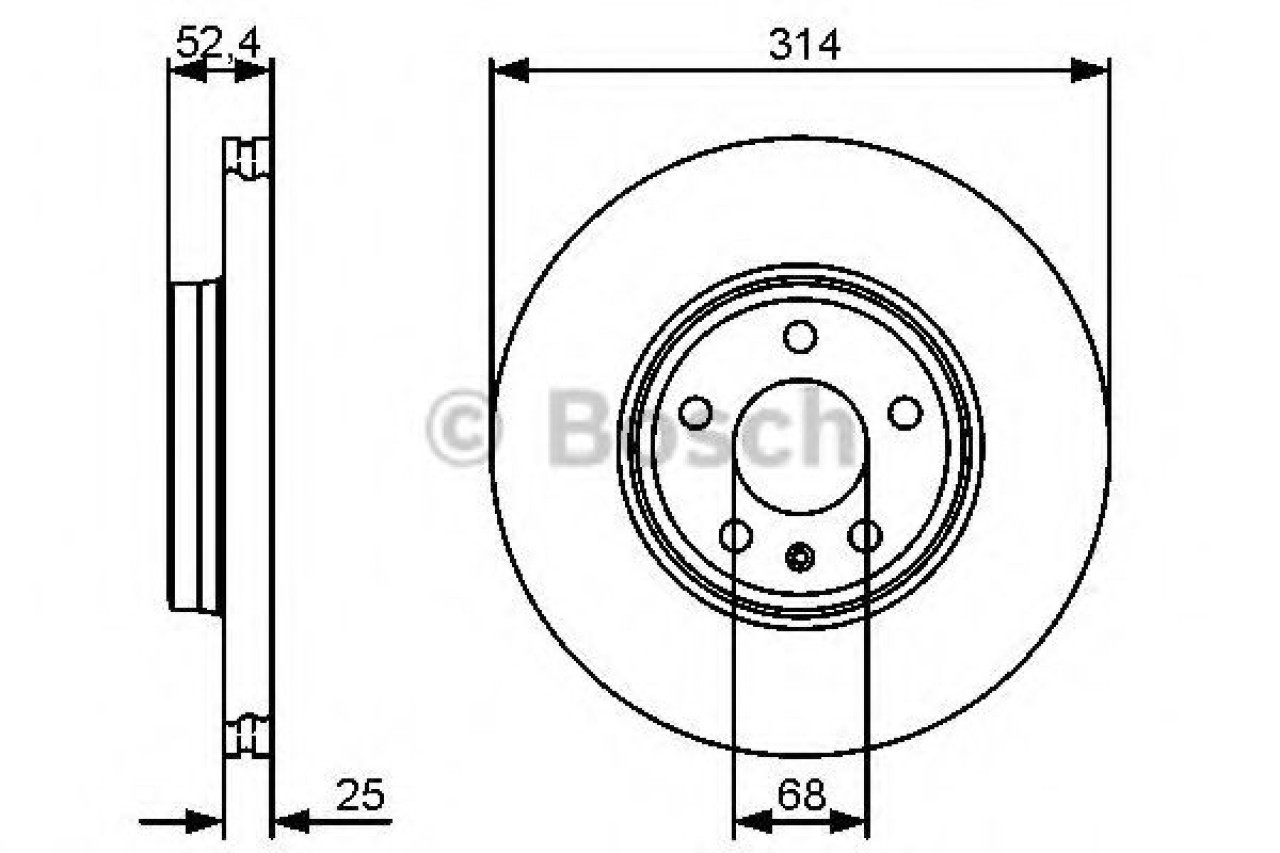 Disc frana AUDI A4 Avant (8K5, B8) (2007 - 2015) BOSCH 0 986 479 467 piesa NOUA