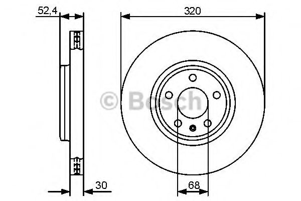 Disc frana AUDI A4 Avant (8K5, B8) (2007 - 2015) BOSCH 0 986 479 468 piesa NOUA