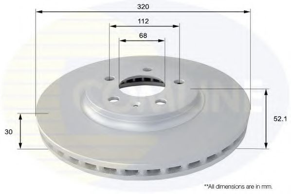 Disc frana AUDI A4 Avant (8K5, B8) (2007 - 2015) COMLINE ADC1477V piesa NOUA