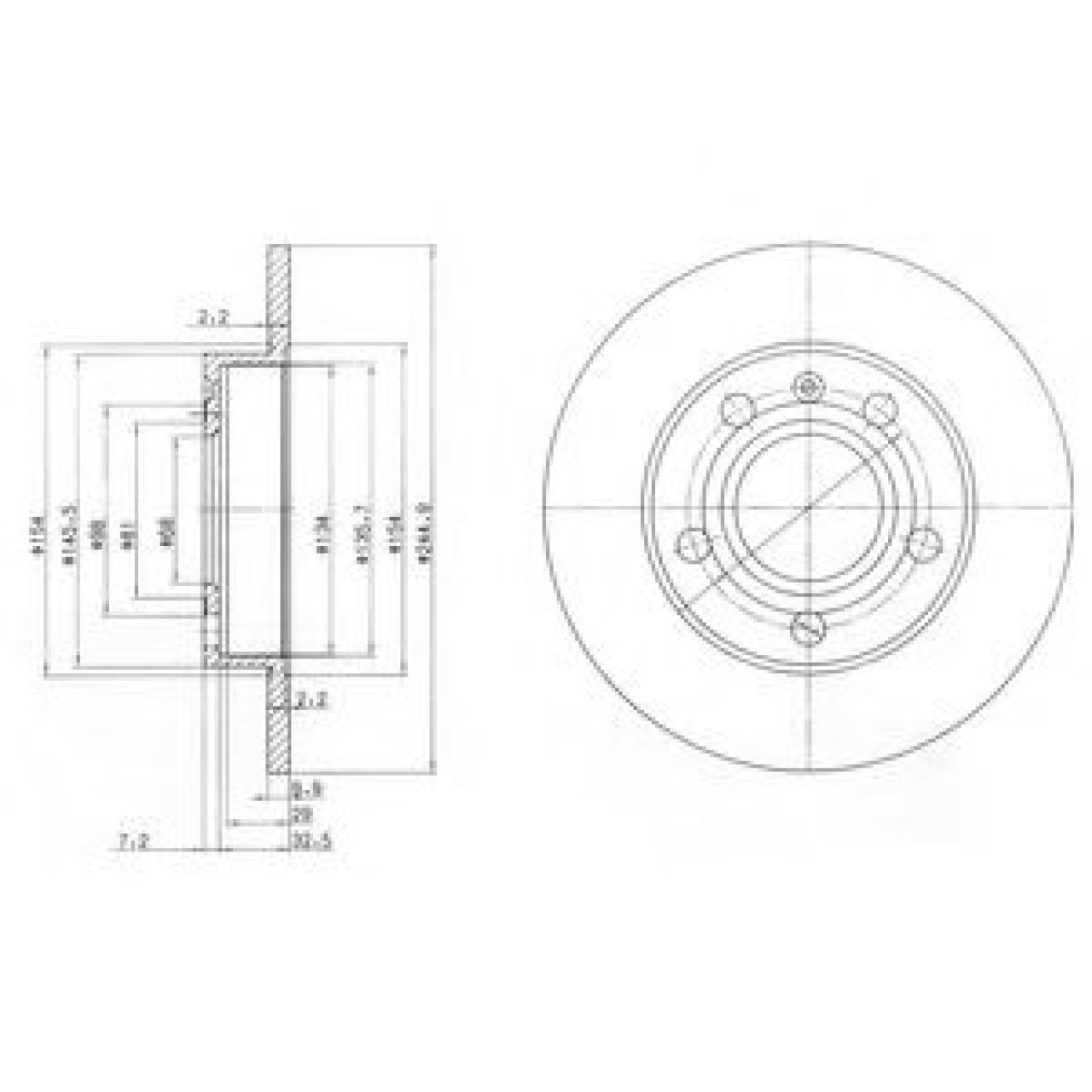 Disc frana AUDI A4 Avant (8K5, B8) (2007 - 2015) DELPHI BG2753C piesa NOUA
